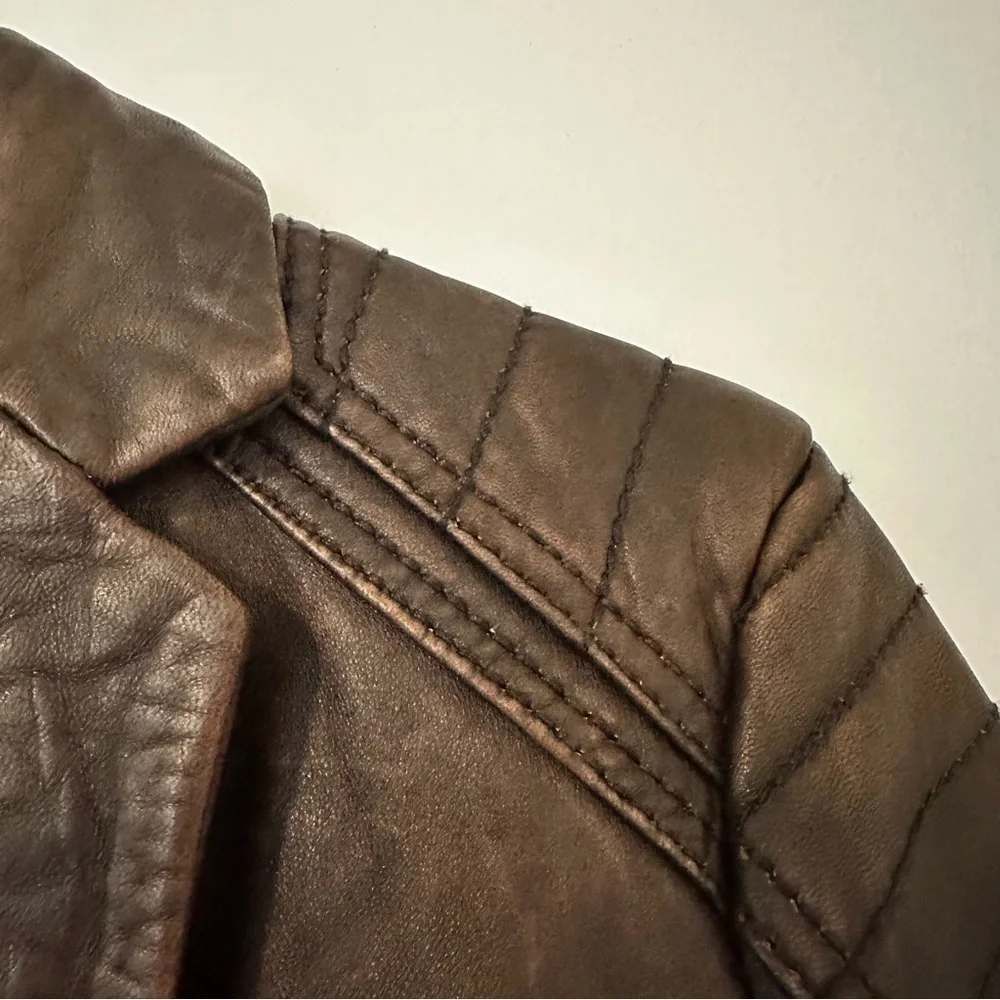 Neiman Marcus Leather Moto Jacket - Picture 5 of 6